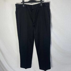 90's America made Dickies work pants old clothes 38×33 black Vintage ta long Zip WORKWEAR