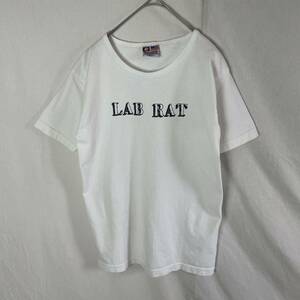 アメリカ製　BAY SIDE 半袖プリントTシャツ　古着　Sサイズ　ホワイト