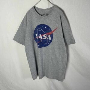 FIFTHSUN 半袖プリントTシャツ　古着　Lサイズ　グレー　NASA