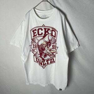 ECKO UNLTD 半袖プリントTシャツ　古着　Lサイズ　ホワイト