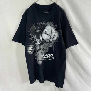 ディズニー　半袖プリントTシャツ　古着　Mサイズ　ブラック