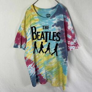 BEATLES short sleeves print T-shirt old clothes L size Thai large 