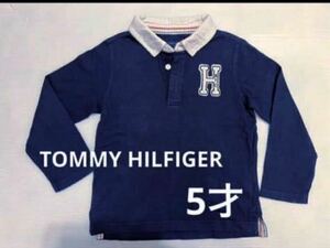 ５才 トミーヒルフィガー　ラガーシャツ 濃紺