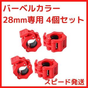 バーベルカラー 28mm専用 4個セット ダンベル スプリングカラー EZバー 筋トレ スポーツ トレーニング 簡単 おすすめ 高品質 丈夫 頑丈