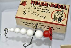  HELGA DEVIL ETCHEN TACKLE 1946 年 オールド希少珍品面白ルアー マニア向けVINTAGE LURE （　） ヴィンテージ ルアー　蒐集家向けルアー