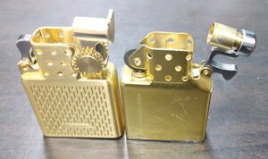  new product 2 piece set limitation color Gold inside unit only Zippo - lighter interchangeable top and bottom cover attaching oil .4 times long-lasting new goods domestic sending 