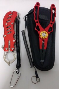  fishing plier & fish grip set popular red spiral code kala navigation attaching new goods unused 