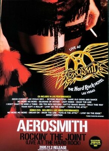 ☆エアロスミス Aerosmith B2 告知 ポスター 「ロッキン・ザ・ジョイント ROCKIN' THE JOINT」 未使用