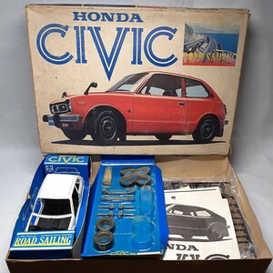 【貴重な絶版モデル】BANDAI 1/20 ホンダ シビック（HONDA CIVIC）ワイドタイヤのみ欠品