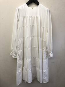 [洋服] レディース「WEGO：ウィゴー ティアードワンピース ホワイト」 サイズ：F 裏地あり ファッション