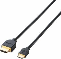 ◆送料無料◆タブ／スマホ画面を出力★ HDMIケーブル 2m HDMI(タイプAオス)-HDMImini(タイプCオス) 金メッキプラグ ARC対応 TB-HD14EM20BK_画像2