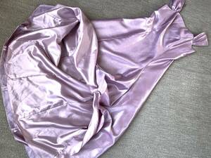 348　フォーマル　ロングドレス　光沢薄紫　　　　