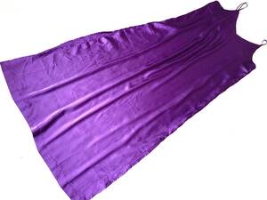 415　つるつるサテン　超ロングスリップ　紫　　　　