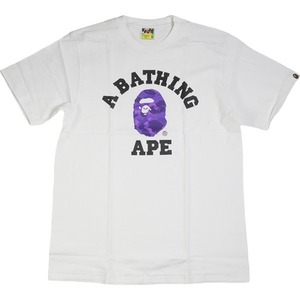 A BATHING APE ア ベイシング エイプ Colour Camo College Tee White Tシャツ 白 Size 【M】 【新古品・未使用品】 20793703