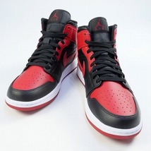 NIKE ナイキ AIR JORDAN 1 MID 554724-074 スニーカー 黒赤 Size 【27.5cm】 【新古品・未使用品】 20792451_画像3