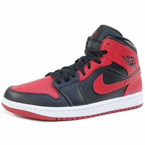 NIKE ナイキ AIR JORDAN 1 MID 554724-074 スニーカー 黒赤 Size 【27.5cm】 【新古品・未使用品】 20792451