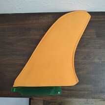 9.5インチ センターフィン ロングボード シングルフィン ファイバーグラス製 アースカラー フィン ノーブランド_画像7
