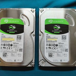 【中古】Seagate 1TB HDD 3.5インチ 2個セット BarraCuda ST1000DM010