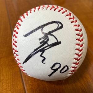  Chunichi Dragons, Matsuyama ... hand. autograph autograph ball.