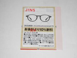 ◆ JAF PLUS 2024 JINS 10%引き券 ◆