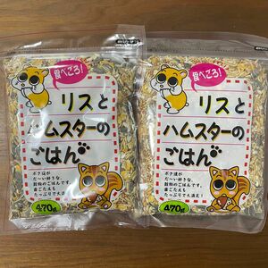 小動物　リス　ハムスター　食べごろ　主食　ごはん　エサ　フード　2点