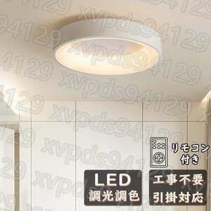 照明器具 インテリア モダン シーリングライト 天井照明 リビング照明 居間ライト 調光調色 LED対応 北欧 リモコン 45CM ZMDD412