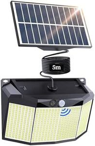 ソーラーライト 576LED 4000ルーメンセンサーライト 分離式屋外室内 強力 高感度人感センサー 太陽光発電 自動点灯 28