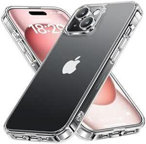 NIMASO ケース iPhone 15用 スマホケース 保護 黄変にくい 半透明 マット仕上げ 耐衝撃 米軍MIL規格 SGS認