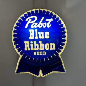 作動OK 極希少 60's パブスト 照明 LED付き Pabst Blue Ribbon ライト Budweiserランプ ビンテージ アメリカン テンダーロインの画像1