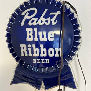作動OK 極希少 60's パブスト 照明 LED付き Pabst Blue Ribbon ライト Budweiserランプ ビンテージ アメリカン テンダーロインの画像9