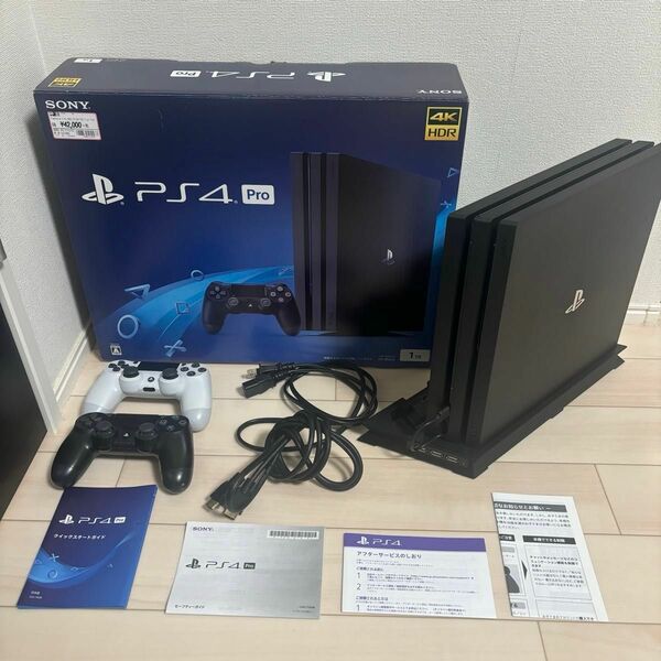 【特価！！！！】PlayStation4 Pro ジェット・ブラック 1TB CUH-7100BB01 コントローラー 2個付き！