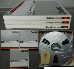 *Scotch 206 10 number open reel tape metal reel recording settled?3 pcs set 