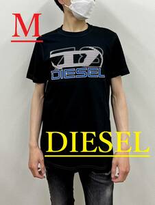 ディーゼル　Tシャツ 12B24　Mサイズ　ブラック　新品 タグ付　プレゼントにも　A12502 0GRAI　DIESEL T-Diegor-K74 Dロゴ グラフィック