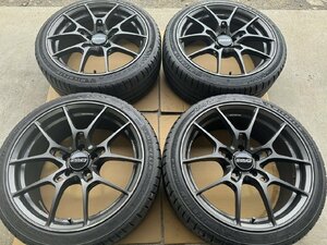 ガリ傷無し 4本 ★ RAYS レイズ VOLK RACING G025 8J +44 5-112 鍛造 ★ ミシュラン パイロットスポーツ5 225/40R18 ★ VW ゴルフ アウディ