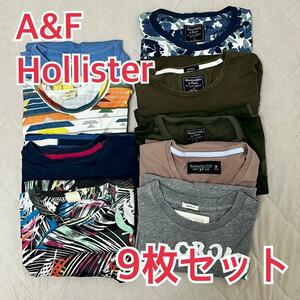 Abercrombie & Fitch Hollister アバクロンビー&フィッチ ホリスター カットソー ヘンリーネック Tシャツ 9枚セット