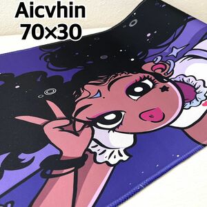 新品　Aicvhin ゲーミングマウスパッド　キーボードパッド　大型　70×30cm 耐久性　滑り止め　天然ゴム　ステッチエッジ