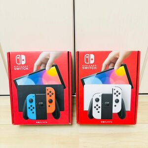 【未使用】2台セット　有機EL Nintendo Switch ニンテンドースイッチ　ホワイト　ネオン