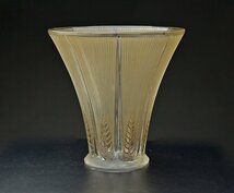 【YB】RENE LALIQUE ルネ・ラリック 花瓶『EPIS』1931年の作品・レゾネ Felix Marcilhac No.1077に掲載あり。★西洋アンティークSG112_画像5