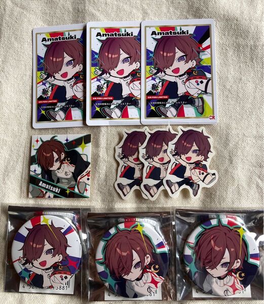 CR 天月 缶バッジ トレカ ステッカー まとめ売り