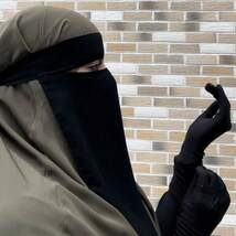 レディース アクセサリー スカーフorアクセサリー 顔用の柔らかい肌に優しいソリッドカラーのイスラム教徒シフォンベール1個_画像2