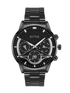 腕時計 メンズ クォーツ 1個 ブラック ステンレス鋼 ストラップ ビジネス 日付 ラウンド , 日常 ダイヤルクォーツウォッチ