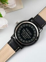 腕時計 レディース クォーツ 1個 ブラック ポリウレタンストラップ カジュアル 耐水 ラウンドダイヤルクォーツウォッチ ,_画像4