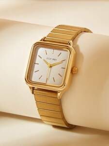 腕時計 レディース クォーツ 女性用ゴールドエレガントミニマリストステンレススチールストラップクオーツ時計、母の日の贈り物に最適