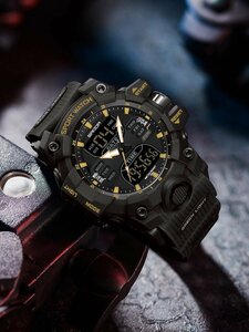 腕時計 メンズ デジタル サンダトップグレード時計 男性用時計 5防水スポーツ腕時計、デジタルクオーツファッション時計