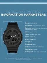 腕時計 メンズ デジタル 男性用腕時計 1個 サンダトップブランド 字型クォーツ腕時計、デジタル表示、防水・アウトドアスポーツに適_画像3