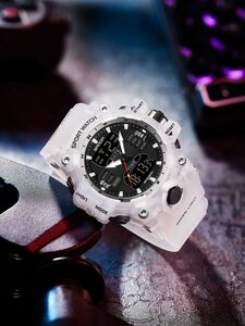 腕時計 メンズ デジタル 男性用腕時計 、トップクオリティのウォッチ、5気圧防水スポーツ腕時計、デジタル＆ファッションクォーツ時計