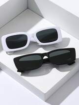 メンズ アクセサリー メガネorアクセサリー メンズ スクエアフレーム 眼鏡ファッション2ペアセット、ビンテージ ビーチ カジュア_画像1