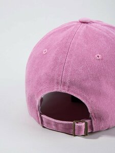 レディース アクセサリー 帽子 1個 中性的なビンテージウォッシュ加工が施されたディストレスベースボールキャップ、綿素材のアジャス
