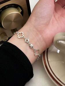 Art hand Auction Women's Jewelry Bracelet Chain 925 Sterling Silver Handmade Chain Bracelet, Women's Simple, Women's Accessories, bracelet, Bangles, others