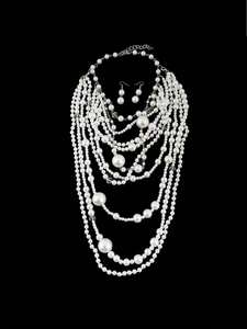 Art hand Auction 女士珠宝项链多层珍珠项链配饰套装多层手工串珠体验, 女士配饰, 项链, 吊坠, 其他的